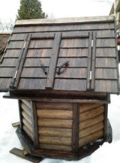 колодцы под старину с ковкой домик для колодца